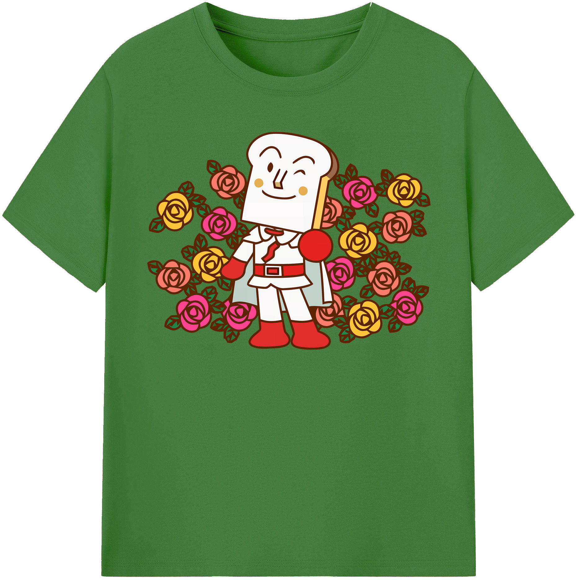 （画像用） アンパンマン Anpanman レディースカジュアルプリントTシャツ（綿100％）